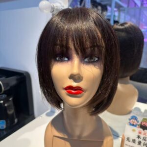 Äkta Peruk med lugg , Hand Tied, full lace #1